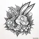 bugs bunny tattoo design idea