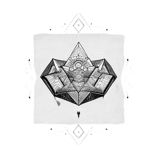 Glastonbury pyramid stage with letters  tattoo design idea