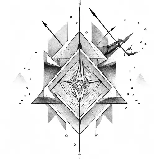 arrow with the sound wave for Elton Johns your song  tattoo design idea