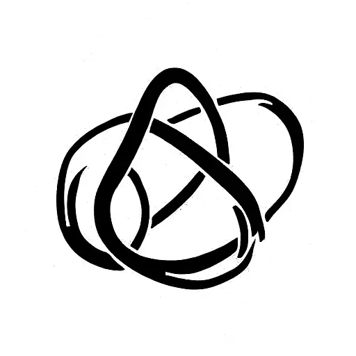 infinity symbol with head in the center tattoo design idea
