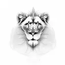4 Lions back Spine tattoo design idea
