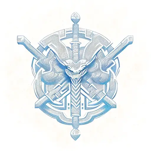 hoplite with hydra on shield tattoo design idea