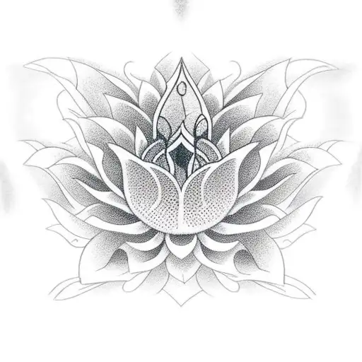 Koi Fish lotus flower om  tattoo design idea