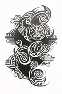 mauri tattoo on full arm sleeve tattoo design inspired tattoo design idea