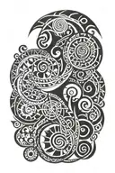 mauri tattoo on full arm sleeve tattoo tattoo design idea