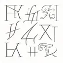 the letters "H" and "T" tattoo design idea