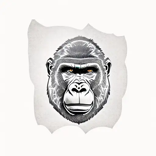 Gorilla Face Tattoo on Shoulder Tattoo Idea | Gorilla tattoo, Art tattoo, Shoulder  tattoo