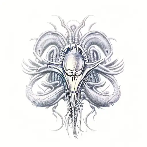 xenomorph facehugger tattoo design idea
