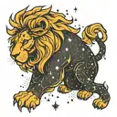 constellation leo tattoo design idea