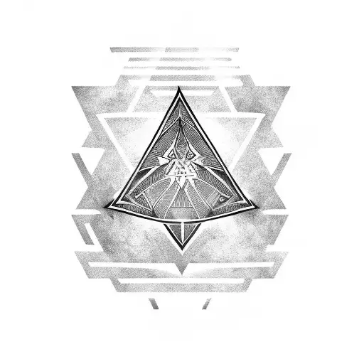 Triangle tattoo design idea