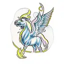 Phoenix with centaur tattoo design idea