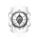 Create an intricate blackwork tattoo design that combines soccer elements with the mysterious aura of dark shadows. tattoo design idea