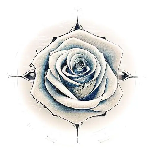 steampunk clock with a rose on the bottom tattoo design idea