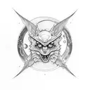 Moon sol tattoo design idea