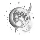 Moon sol tattoo design idea