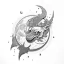 Moon sol tattoo design idea