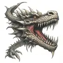 dragon bleeding by snake bite taken tattoo design idea