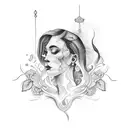 wine mother tattoo design idea