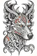 hell hound tattoo design idea