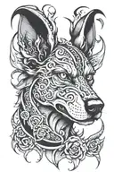 hell hound tattoo design idea