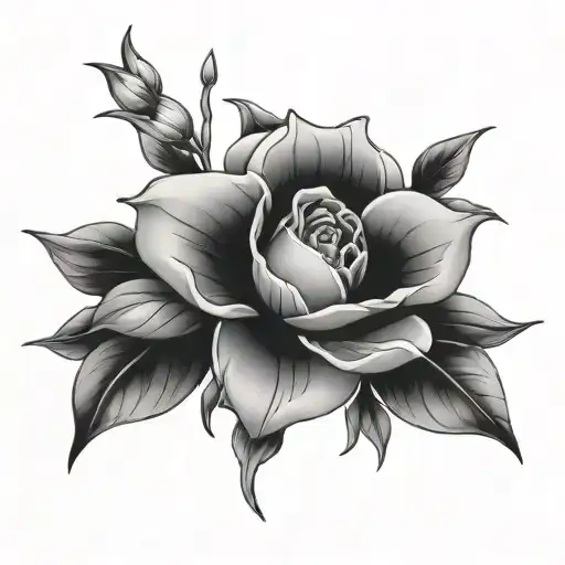 Acheron honkai flower  tattoo design idea