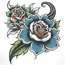 Acheron honkai flower  tattoo design idea