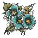 Acheron honkai flower  tattoo design idea