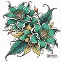 Acheron honkai flower  tattoo design idea