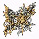 Acheron honkai star rail tattoo design idea