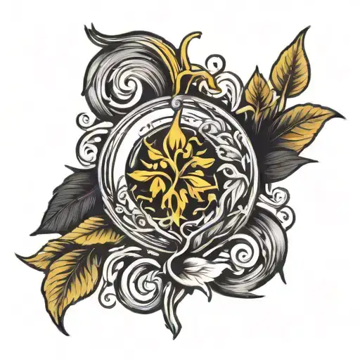 mustard seed roots tattoo design idea