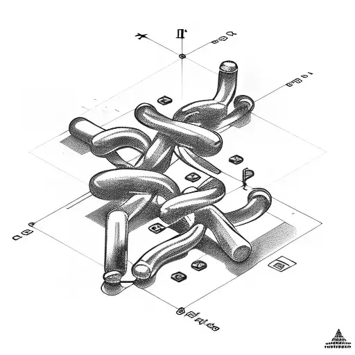 Chemical compound structure of favorite drug intertwined tattoo design idea