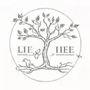 life tree with branches of birth dates of my mum dad and brother  tattoo design idea
