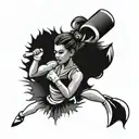 Cheerleading tattoo design idea