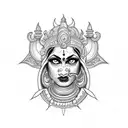 goddess kali tattoo design idea