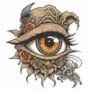 chris brown eye tattoo design idea
