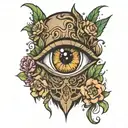 chris brown eye tattoo design idea