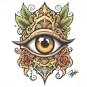 chris brown eye tattoo design idea