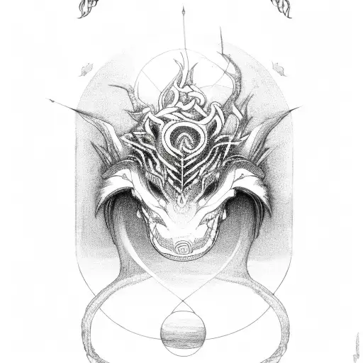 Jörmungandr fenrir Yggdrasil tattoo design idea