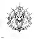 Jörmungandr fenrir Yggdrasil tattoo design idea