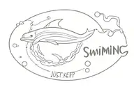 just keep swimming tattoo design idea