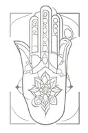 hand of hamsa tattoo design idea