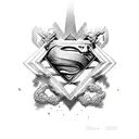 superman  tattoo design idea