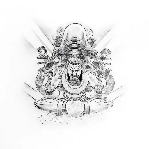 divine dogs jujutsu kaisen tattoo design idea