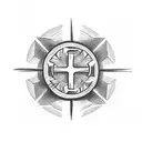 small cross that includes  Philippians 4:13 tattoo design idea