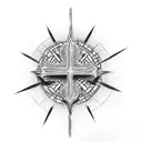 small cross that includes  Philippians 4:13 tattoo design idea