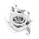 henna with roses tattoo design idea