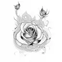 henna with roses tattoo design idea