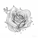 henna with roses tattoo design idea