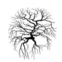A tree with roots reaching deep into the earth and branches stretching towards the sky tattoo design idea