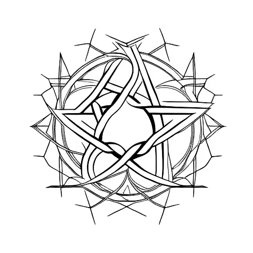 A minimalist tattoo of a Star of David (Estrela de Davi) tattoo design idea